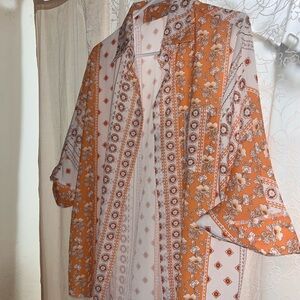 Open Front Blouse w/ buttons